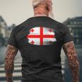 Donna Bandiera Della Georgia Europa Tbilisi Souvenirs Regali Georgiani Con Collo A T-shirt da uomo con stampa posteriore Regalos para ancianos
