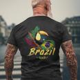 Donna Brasile Tucanointage Con Bandiera E Maschera Da Samba Con Collo A T-shirt da uomo con stampa posteriore Regalos para ancianos