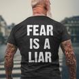 Donna Fear Is A Liar Con Collo A T-shirt da uomo con stampa posteriore Regalos para ancianos
