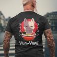 Donna Kawaii Neko Ramen Amante Giapponese Noodle Anime Con Collo A T-shirt da uomo con stampa posteriore Regalos para ancianos