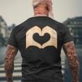 Donna Mani Del Cuore Con Collo A T-shirt da uomo con stampa posteriore Regalos para ancianos