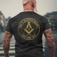 Donna Simbolo Massonico Massonico Quadrato E Bussola Shriner Con Collo A T-shirt da uomo con stampa posteriore Regalos para ancianos