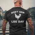 Dont Skip Leg Day Gym Workout Fitness T-shirt da uomo con stampa posteriore Regalos para ancianos