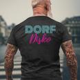 Dorfdiskoillage 80S Fans Ossi Rave Techno Rave T-Shirt mit Rückendruck Geschenke für alte Männer