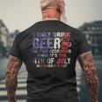 I Only Drink Beer On Two Occasions 4Th Of July Drinking Team Men's T-shirt Back Print Gifts for Old Men