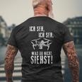 Drohnen Ich Seh Ich Seh T-Shirt mit Rückendruck Geschenke für alte Männer