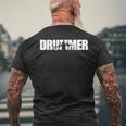 Drummer Drummer T-Shirt mit Rückendruck Geschenke für alte Männer