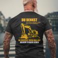 Du Denkst Ich Binerrück You Denkst Ich Binerrückt Excavator T-Shirt mit Rückendruck Geschenke für alte Männer