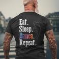 Eat Sleep Dance Repeat Hip Hop T-shirt da uomo con stampa posteriore Regalos para ancianos