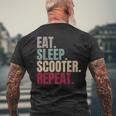 Eat Sleep Scooter Repeat T-Shirt mit Rückendruck Geschenke für alte Männer