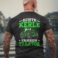 Echte Kerle Fahren Tractor Real Soccer Bunch T-Shirt mit Rückendruck Geschenke für alte Männer