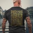 Egyptian Hieroglyphic Ancient Egypt T-Shirt mit Rückendruck Geschenke für alte Männer