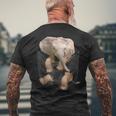 Elephant Pocket Ripper Pocket Elephant Lover Gift Halloween Men's Back Print T-Shirt Gifts for Old Men