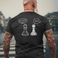 En Passant Pawn Scacchi Pezzi Giocatore Di Scacchi T-shirt da uomo con stampa posteriore Regalos para ancianos