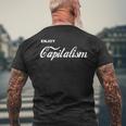 Enjoy Capitalism Soft Drink Fun T-shirt da uomo con stampa posteriore Regalos para ancianos