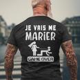 Enterrement Deie De Garçon Cadeau Futur Marié Team Evg T-shirt imprimé au dos Cadeaux pour les vieillards