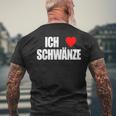 Erotic Ich Liebe Schweiste Ich Liebe Tail T-Shirt mit Rückendruck Geschenke für alte Männer