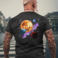 Espacio Motivo Galaxia Planeta Sol Universo Sistema Solar Camiseta Hombre Estampado Espalda Regalos para ancianos