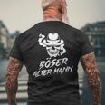 Evil Old Man Skull Grandpa Skull Grandad S T-Shirt mit Rückendruck Geschenke für alte Männer