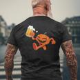 Felice Lanterna Di Zucca Che Beve Birra T-shirt da uomo con stampa posteriore Regalos para ancianos