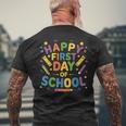 Felice Primo Giorno Di Scuola Insegnanti Studenti Bambini Genitori T-shirt da uomo con stampa posteriore Regalos para ancianos