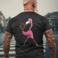 Fenicottero Tennis Fenicottero Giocare Tennis Fenicott T-shirt da uomo con stampa posteriore Regalos para ancianos