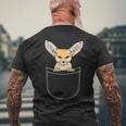 Fennek Fox Fennec Fox Desert Fox T-Shirt mit Rückendruck Geschenke für alte Männer