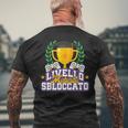 Festa Della Maturità Gamer Gadget Livello Maturità Sbloccato T-shirt da uomo con stampa posteriore Regalos para ancianos