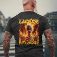 Fiamme Meme Scheletro Duro Rabbrivido Divertente Intollerante Al Lattosio T-shirt da uomo con stampa posteriore Regalos para ancianos
