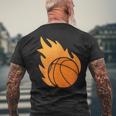 Fire Basketball T-Shirt mit Rückendruck Geschenke für alte Männer