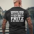 First Name Fritz T-Shirt mit Rückendruck Geschenke für alte Männer