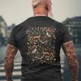 Forest Friends Animals Wildflowers Cottagecore Nature Lover Men's T-shirt Back Print Gifts for Old Men