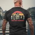 Never Forget Cool Retro Floppy Diskhs And Cassette Tapes T-Shirt mit Rückendruck Geschenke für alte Männer