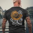 Fossil Paleontologist Ammonite T-Shirt mit Rückendruck Geschenke für alte Männer