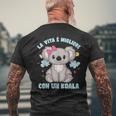 Frasi Coala Koala Regali T-shirt da uomo con stampa posteriore Regalos para ancianos