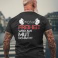 Freiheit Wird Aus Mut Macht Kkämpfen Richter T-Shirt mit Rückendruck Geschenke für alte Männer