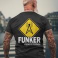 Funker Sayings Funkeroluntige Fire Brigade T-Shirt mit Rückendruck Geschenke für alte Männer