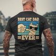 Cat Retro Best Cat Dad Ever Cat Lover T-Shirt mit Rückendruck Geschenke für alte Männer