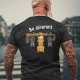 Be Different Cat T-Shirt mit Rückendruck Geschenke für alte Männer