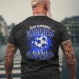 Football Zuf Fußball Geboren Zum School Gezween T-Shirt mit Rückendruck Geschenke für alte Männer