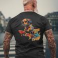 Skateboard Dog T-Shirt mit Rückendruck Geschenke für alte Männer