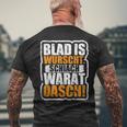 Slogan Blad Is Wurscht Dialect T-Shirt mit Rückendruck Geschenke für alte Männer