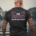 With Slogan In Ruhrpott Die Uschi Macht Dat Schon Schon T-Shirt mit Rückendruck Geschenke für alte Männer