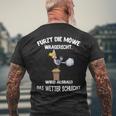 Furzt Die Möwe Waagercht Nordic German Humour T-Shirt mit Rückendruck Geschenke für alte Männer