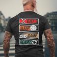 Gamerideogiochi Eat Sleep Game Repeat Divertente T-shirt da uomo con stampa posteriore Regalos para ancianos