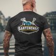 Gartenchef Des Schrebergartens Für Kleingärtner T-Shirt mit Rückendruck Geschenke für alte Männer