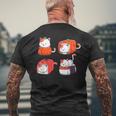 Gatto Persiano Sushi Camicia Sushi Roll Stampa Sushi T-shirt da uomo con stampa posteriore Regalos para ancianos