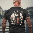 Gatto Samurai Giapponese Per Gli Amanti Dei Gatti T-shirt da uomo con stampa posteriore Regalos para ancianos