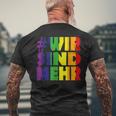 Gegen Rassismus Und Gegen Rechts Wir Sind Mehr T-Shirt mit Rückendruck Geschenke für alte Männer