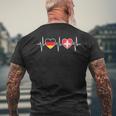 Germany And Switzerland German Swiss Flag T-Shirt mit Rückendruck Geschenke für alte Männer